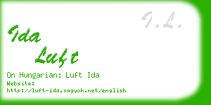 ida luft business card